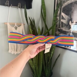 VTG 80s Petite Sophisticate Multicolor Braided Belt S/M